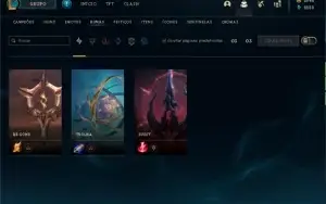 2 Contas Platina IV (lvl 42 e 247), 2k de rp