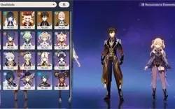 AR 50 Yelan + Zhongli + Klee + Jean