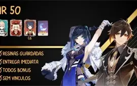 AR 50 Yelan + Zhongli + Klee + Jean