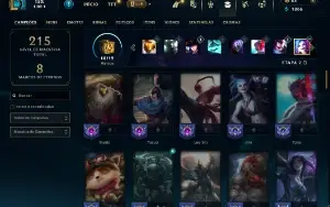 Esmeralda 4 com 80 Champs e 53 Skins + 2 Prestigios