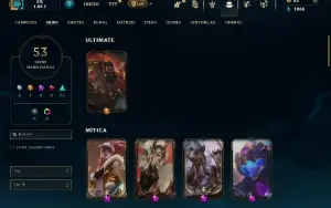 Esmeralda 4 com 80 Champs e 53 Skins + 2 Prestigios