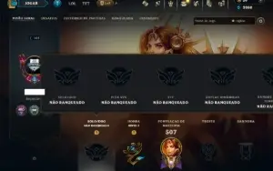 Unranked com TODOS os Champs e 229 Skins ( SUP / ADC )
