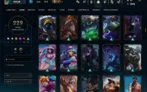Unranked com TODOS os Champs e 229 Skins ( SUP / ADC )