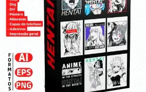 Pack Artes Hentai Sublimação, Serigrafia, Dtg, Dtf