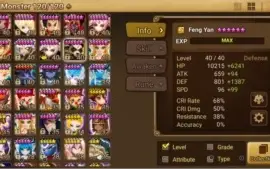 Conta Mid Summoner Wars (Mobs metas pvp)