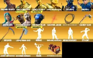 Conta Fortnite +365 Skins Travis, Chun Li, Psycho, Leviatã