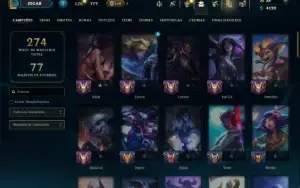 Unranked com 70 Champs e 26 Skins ( ADC / MID )