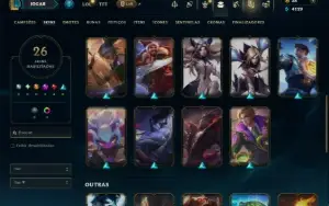 Unranked com 70 Champs e 26 Skins ( ADC / MID )