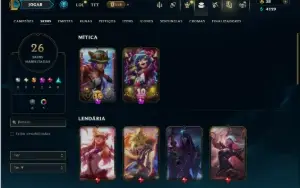Unranked com 70 Champs e 26 Skins ( ADC / MID )