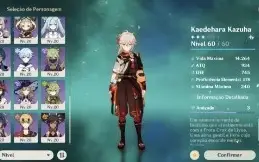 Ar47. Raiden + cortadora, Ayaka + neblina, Kazuha e +