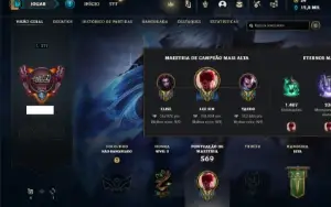 Conta Unranked com TODOS os champs e 312 Skins ( JG / MID )