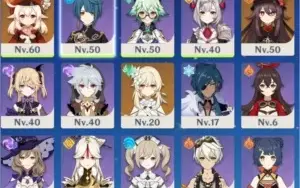 Conta Genshin Impact AR 31| 5⭐ Hutao, Klee | 4⭐ Ben, xing