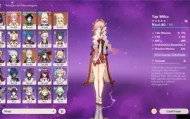 AR 53, com Yae Miko, Raiden Shogun e Venti
