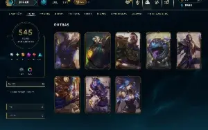Unranked com TODOS os champs e 545 Skins ( Nivel 1000 )