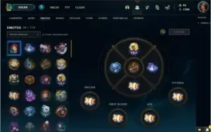CONTA DIAMANTE 1 11 PDL 46 CHAMPIONS / 17 SKINS LVL 86