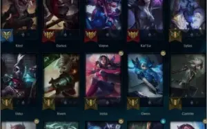 CONTA DIAMANTE 1 11 PDL 46 CHAMPIONS / 17 SKINS LVL 86