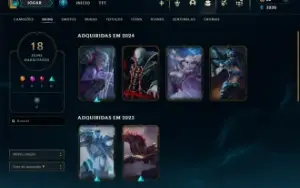 Conta Gold IV handlevel de 2020 com 18 skins barata
