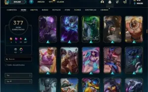 Conta Platina 2 com TODOS os champ e 377 Skins + 5 Prestigio