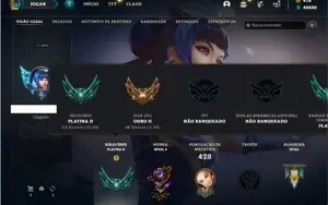 Conta Platina 2 com TODOS os champ e 377 Skins + 5 Prestigio