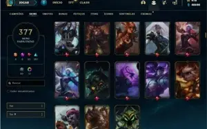 Conta Platina 2 com TODOS os champ e 377 Skins + 5 Prestigio