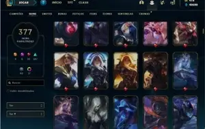 Conta Platina 2 com TODOS os champ e 377 Skins + 5 Prestigio