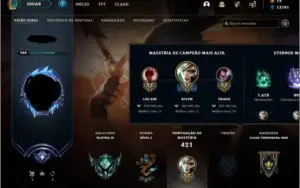Conta League of Legends lv 268 Platina 3 100 Skins
