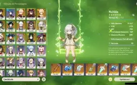 GENSHIN IMPACT - AR58 14 Personagens T5 e 8 Armas T5