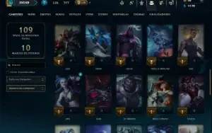 Unranked com 50 Champs e 19 Skins