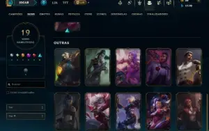 Unranked com 50 Champs e 19 Skins