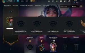 Unranked com 50 Champs e 19 Skins
