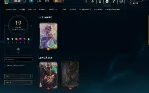 Unranked com 50 Champs e 19 Skins