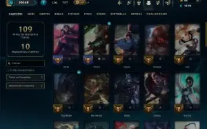 Unranked com 50 Champs e 19 Skins
