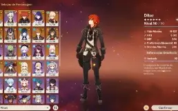 Conta Genshin impact AR 58 13 personagens 5*e 7 armas 5*