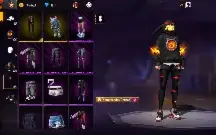 Conta free fire com angelical verde e vermelha feminina.