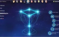 Conta Genshin Impact com 6 personagens 5 estrelas