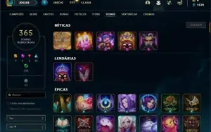 Conta Ouro 4 com TODOS os champs e 360 Skins + 46 Cromas