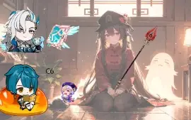 AR34 - Hutao+BIS +Neuvillette com Atlas + Xingqiu C6 + Qiqi
