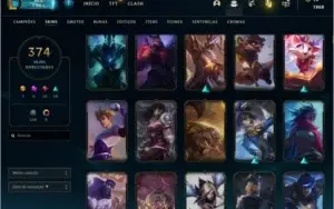 acc Lol desde 2012 unico dono  374 skin e conta de va