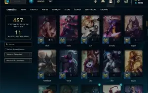 Conta prata 4 com 150 Champs e 300 Skins + 5 Prestigios