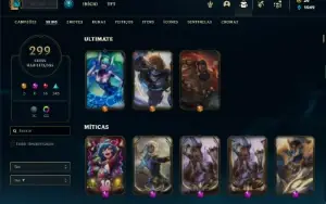 Conta prata 4 com 150 Champs e 300 Skins + 5 Prestigios