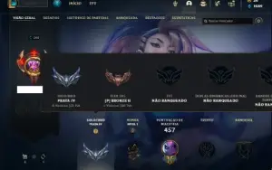 Conta prata 4 com 150 Champs e 300 Skins + 5 Prestigios