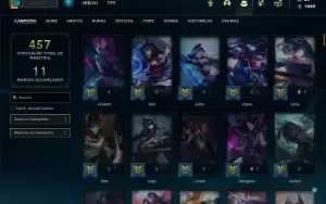 Conta prata 4 com 150 Champs e 300 Skins + 5 Prestigios