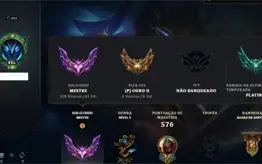 CONTA RARA - ELO MESTRE COM MUITAS SKINS