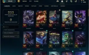 Conta prata 1 com 59 skins e 72 champs