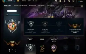 Conta prata 1 com 59 skins e 72 champs