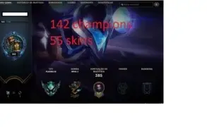 Conta LOL Muitas skins e 142 champions!!!