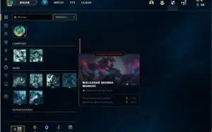 Conta platina 2 com 32 Champs e 8 Skins + 6 Fragmentos