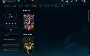 Conta Prata 4 com 55 Champs e 31 Skins + 4 Espolios