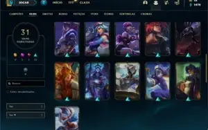 Conta Prata 4 com 55 Champs e 31 Skins + 4 Espolios