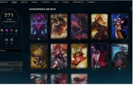 Conta LOL 271 Skins, D2, preço abaixo do que já gastei nela